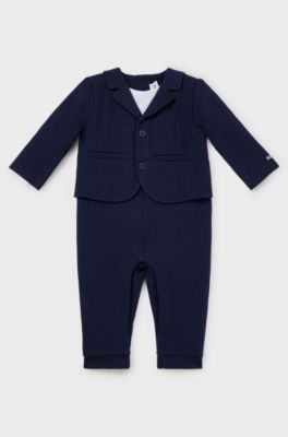 Gift-boxed all-in-one suit for babies, Dark Blue