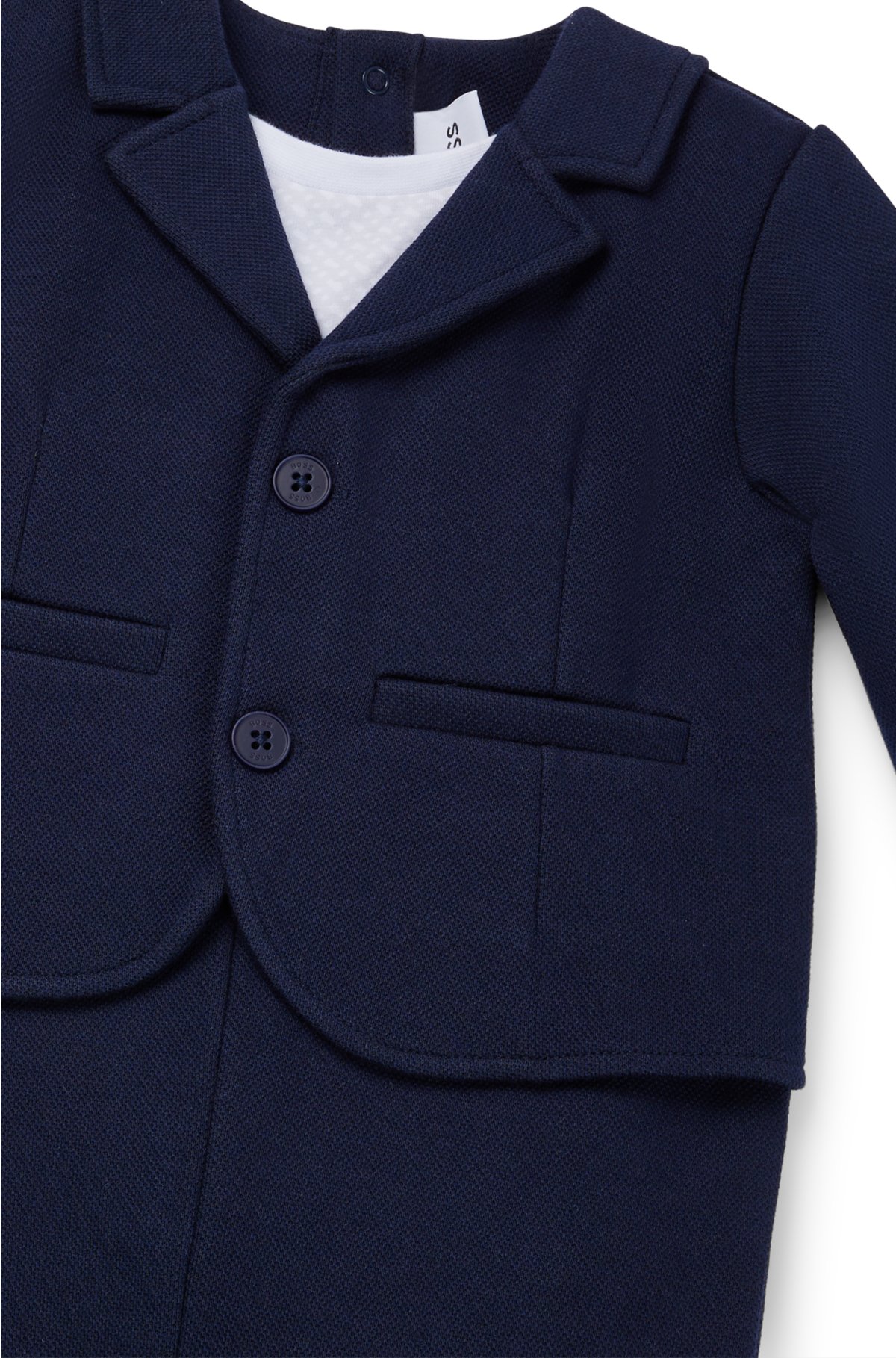 Gift-boxed all-in-one suit for babies, Dark Blue
