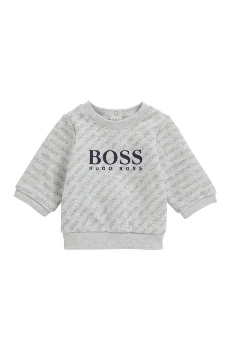 Boss Baby Fleece Sweatshirt With All Over Logo Print