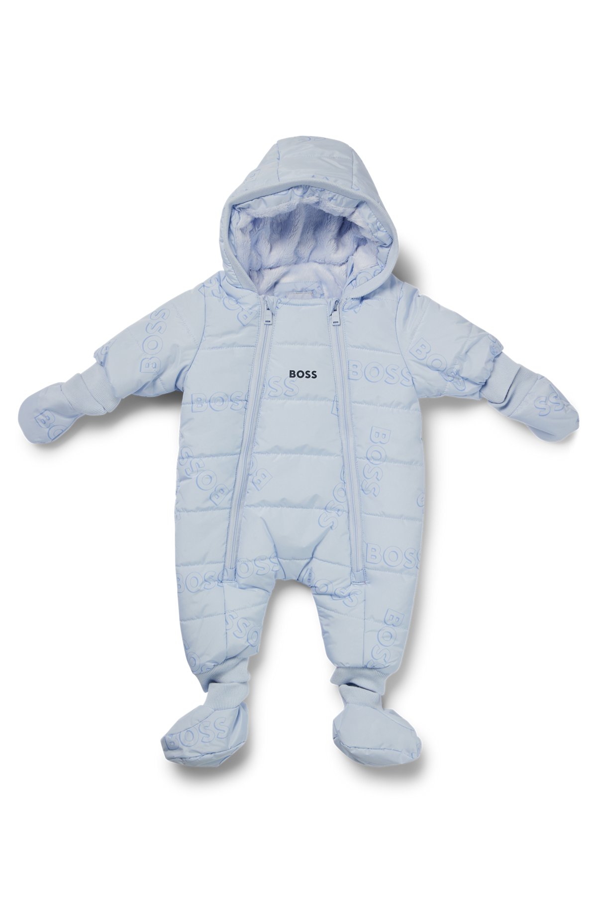 Split Beleefd Zo snel als een flits BOSS - Baby snowsuit in water-repellent fabric with logo details