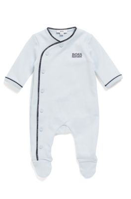 BOSS - Baby sleepsuit in cotton with 