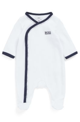 Baby sleepsuit in cotton with branded 