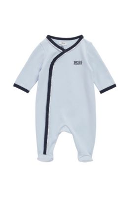 Baby sleepsuit in cotton with branded 