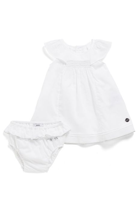 Boss Coffret Cadeau Robe Et Bloomer En Coton Pour Bebe Fille