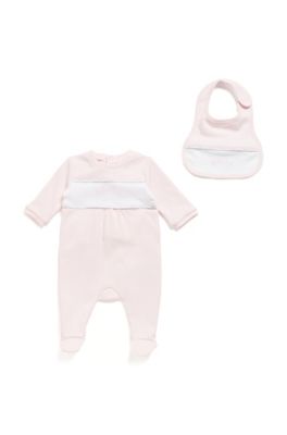 Boss Coffret Cadeau Grenouillere Et Bavoir Pour Bebe
