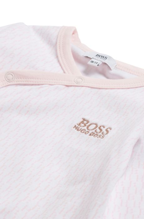 Boss Coffret Cadeau Grenouillere Et Bonnet A Monogrammes Pour Bebe