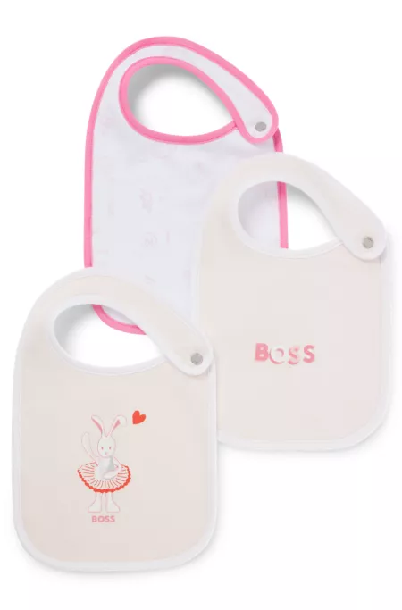 Coffret cadeau avec trois bavoirs à logo pour bébé