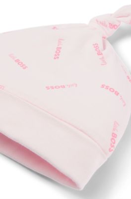 Babyset met slaappakje en mutsje in een cadeaubox, Lichtroze