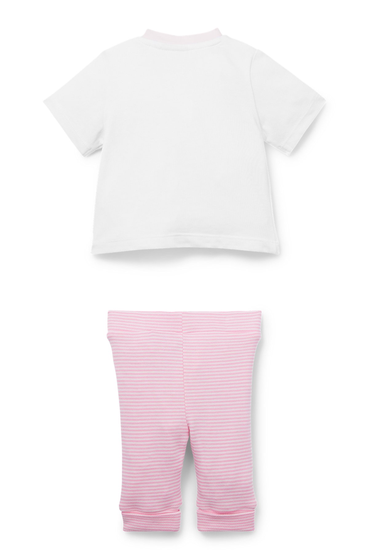 Geschenk-Set mit Baby-T-Shirt und Leggings, Weiß