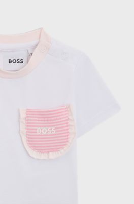 Gift-boxed set of baby T-shirt and leggings, White