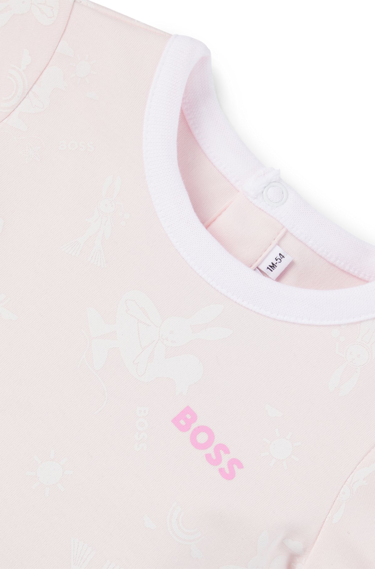 Pijama y gorro para bebés en caja de regalo, Rosa claro