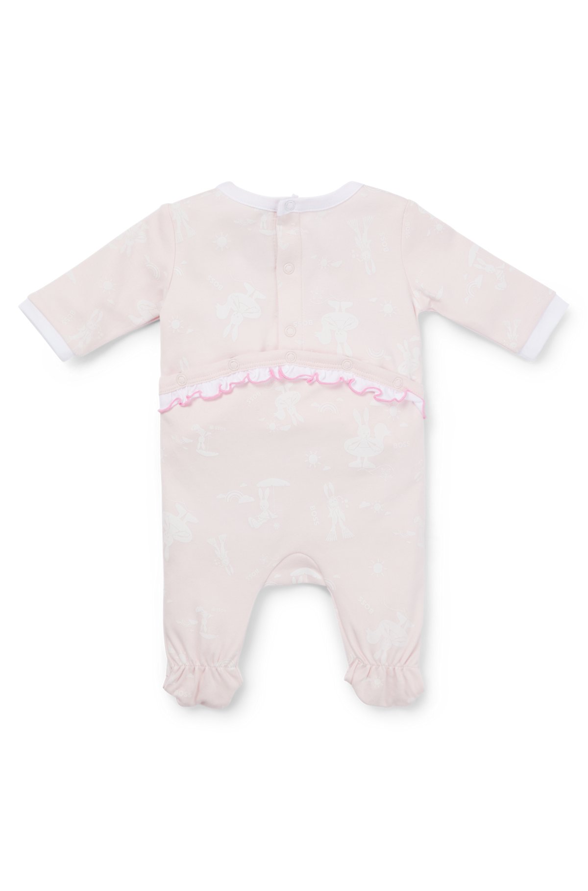Pijama y gorro para bebés en caja de regalo, Rosa claro