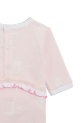 Gift-boxed sleepsuit and hat for babies, light pink