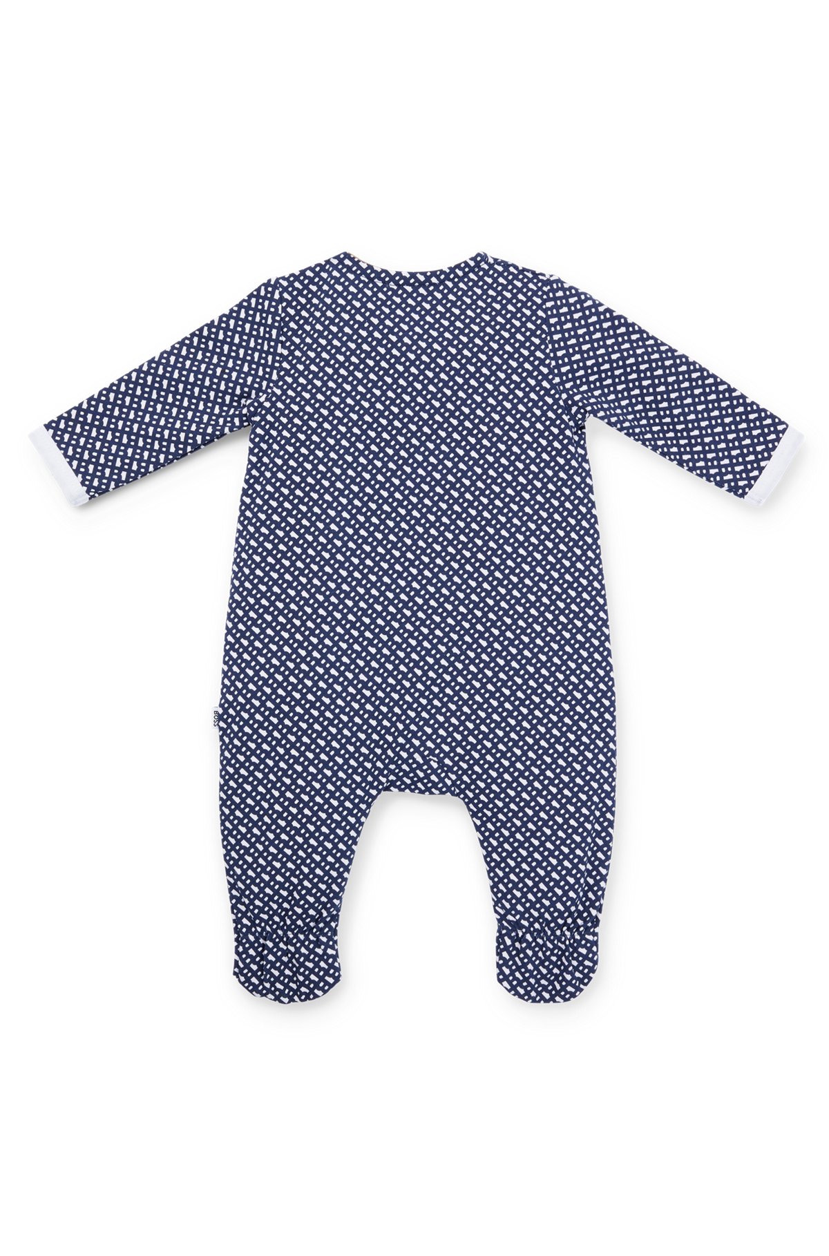 Gift-boxed monogrammed sleepsuit and hat for babies, Dark Blue