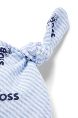 Set con pagliaccetto e cappello per neonati in confezione regalo, Celeste