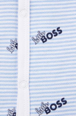 Gift-boxed sleepsuit and hat for babies, Light Blue