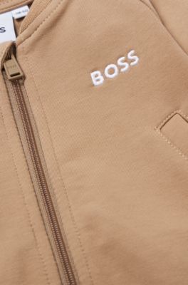 Gift-boxed three-piece tracksuit set for babies, Brown