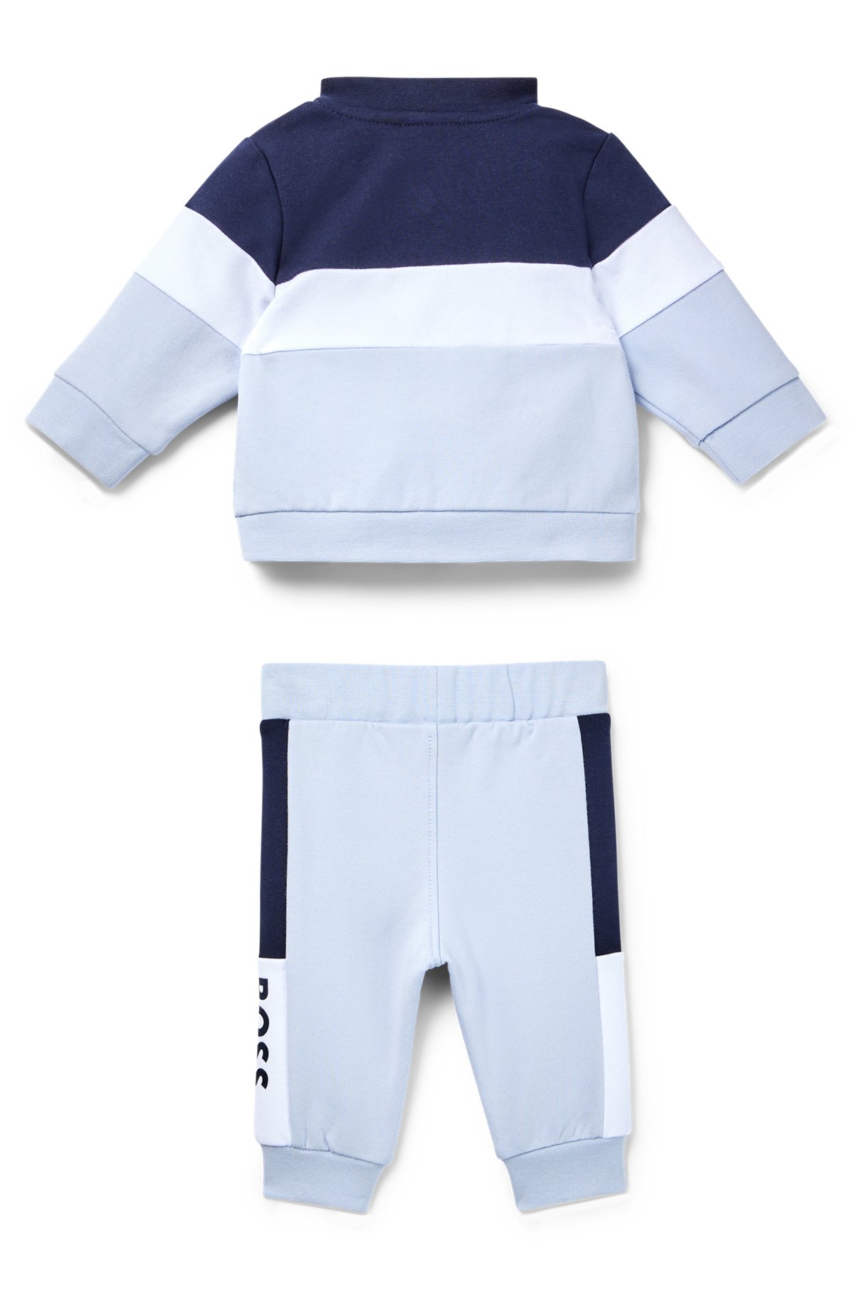 Gift-boxed logo tracksuit for babies, Light Blue