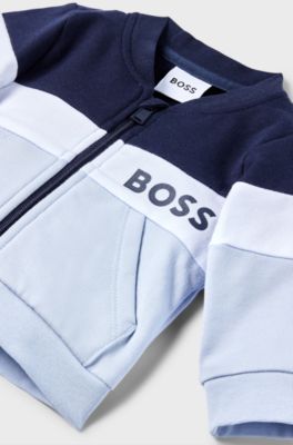 Gift-boxed logo tracksuit for babies, Light Blue