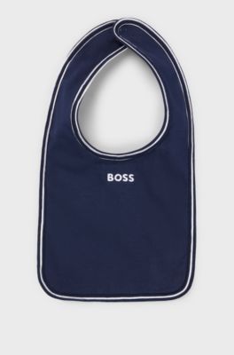 Gift-boxed sleepsuit and bib set for babies, Dark Blue