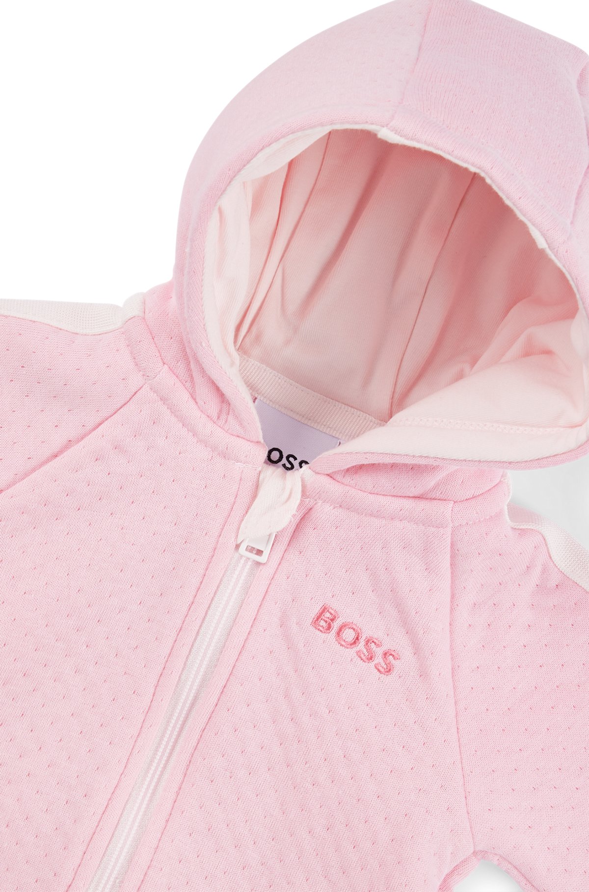Gift-boxed logo tracksuit for babies, Pink