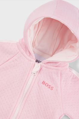 Gift-boxed logo tracksuit for babies, Pink