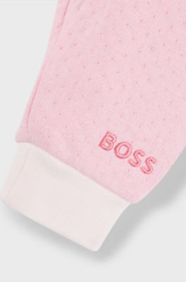Gift-boxed logo tracksuit for babies, Pink