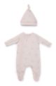 Geschenk-Set mit Baby-Pyjama und -Mütze, Hellrosa