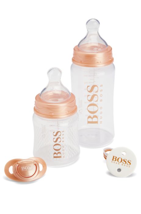 Boss Gift Boxed Set Of Baby Bottles Dummy And Clip