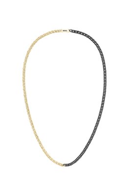 Collier à maillons noirs et dorés