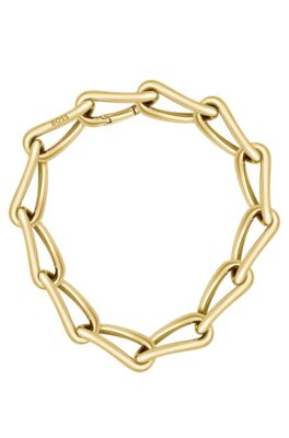 BOSS - Colar dourado com elos tubulares torcidos