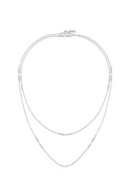 Collier argenté avec strass