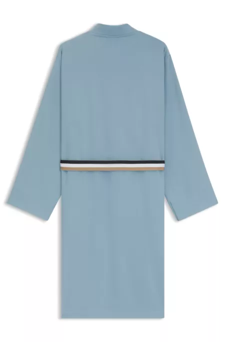 Cotton-terry dressing gown with quick-dry inner