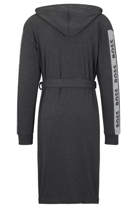 Peignoir à capuche avec manches logotées