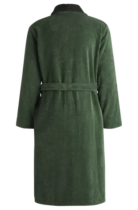 Cotton velvet dressing gown with Double B monogram