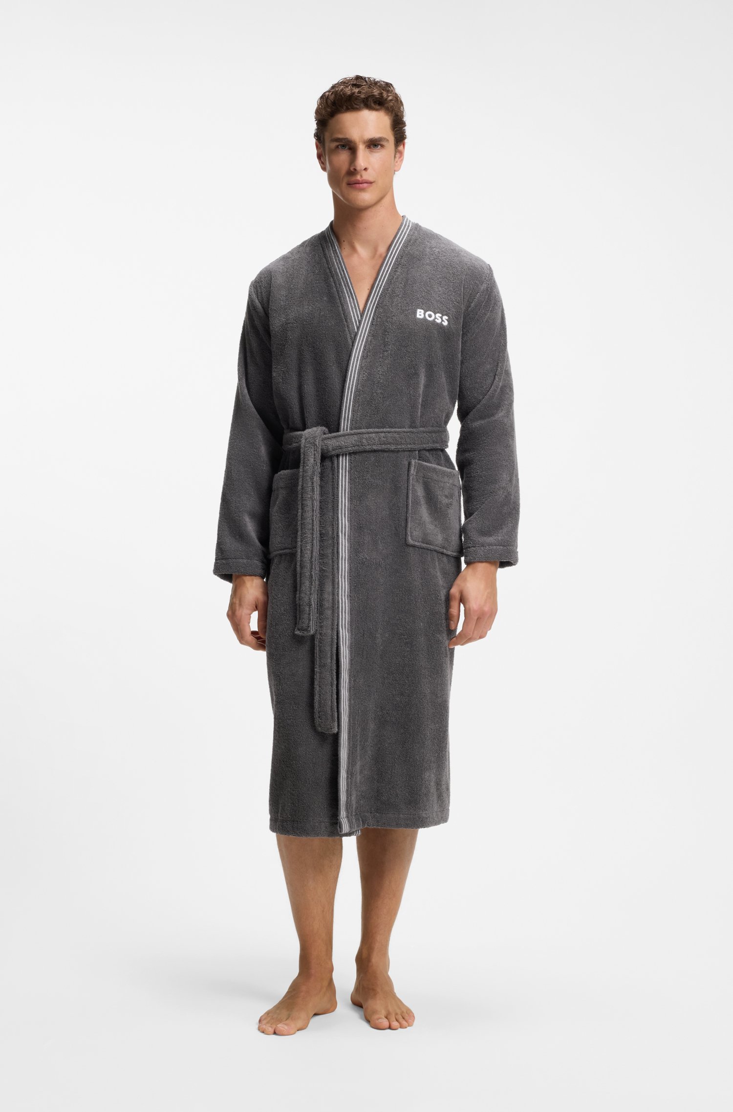 Boss Home Edge Man Bathrobe morgonrockar herr – bild 9