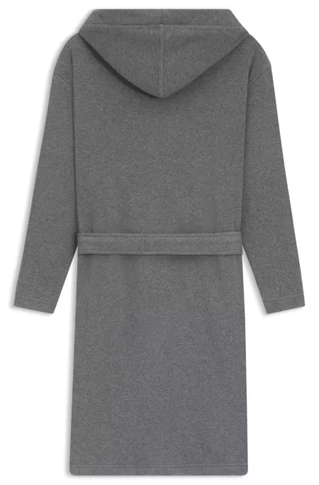 Peignoir à capuche en jersey de coton avec monogramme Double B