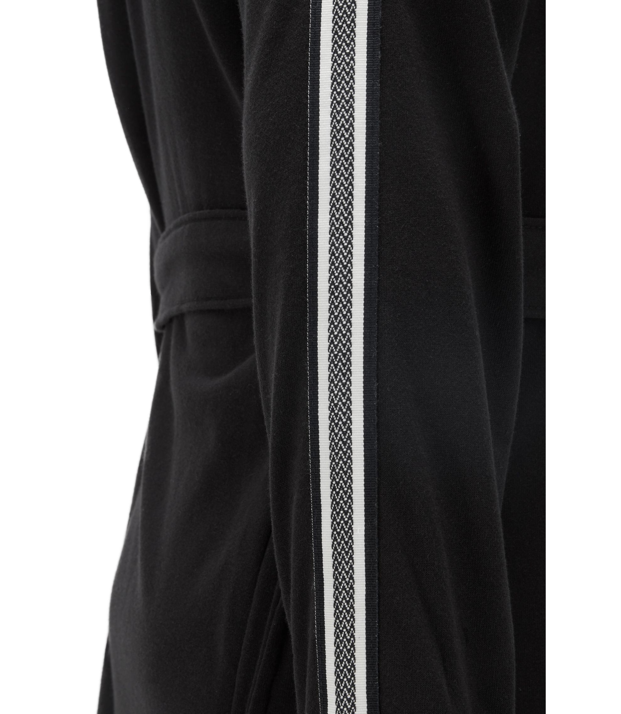 BOSS Bata de mezcla de algodón con capucha y cinta decorativa