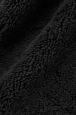 Cotton wash mitt with embroidered logo, Black