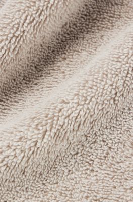 Manopla de ba&ntilde;o en algod&oacute;n del Egeo con logo bordado, Beige claro