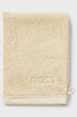 Gant de toilette &agrave; logo en coton de la mer &Eacute;g&eacute;e, Beige