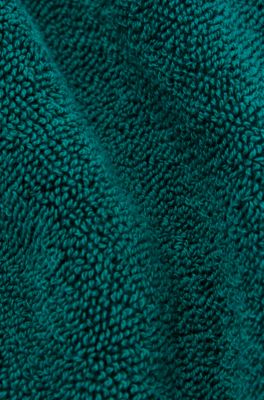Gant de toilette en coton &eacute;gyptien avec logo contrastant, Vert sombre