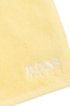 Finest Egyptian cotton washing mitt with contrast logo embroidery, Light Yellow