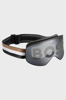 Skibril met logodetail, Zwart