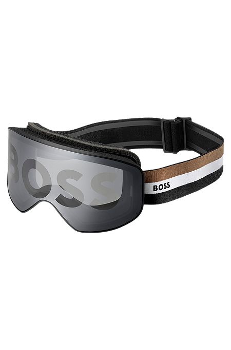 Ski goggles with logo detailing, Black