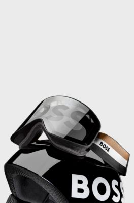 Masque de ski avec logo, Noir