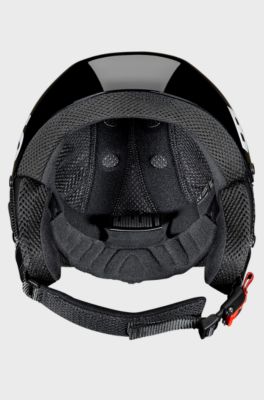 Skihelm mit Logo-Details, Schwarz