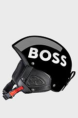 Ski helmet with logo detailing, Black