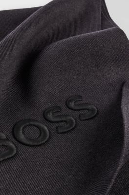 Logo-embroidered throw, Dark Grey