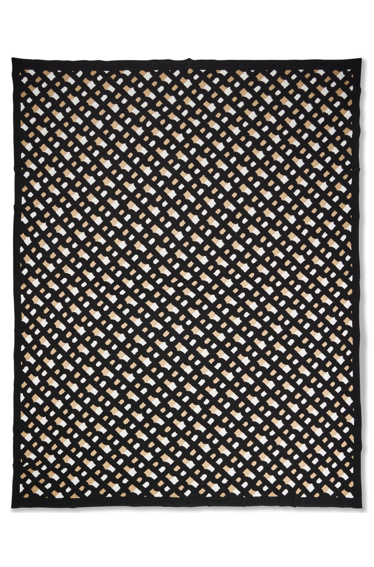 Tæppe i monogram-jacquard med uld og kashmir, Mønstret